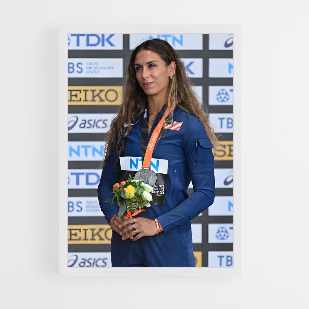 Poster Médaillée d'Argent – affiche Athlétisme (vue 3)